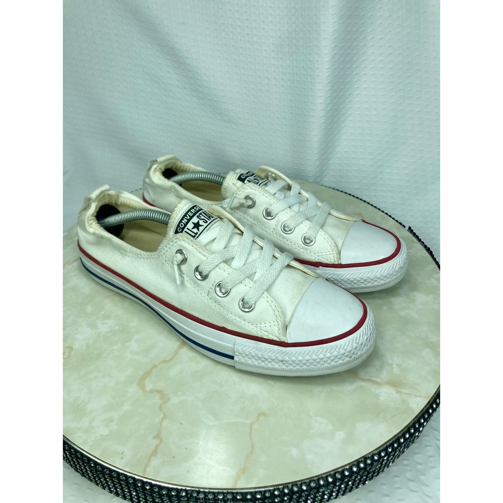 Converse Shoreline Slip On Shoes Womens 8 White Low Top Casual Everyday Sneakers